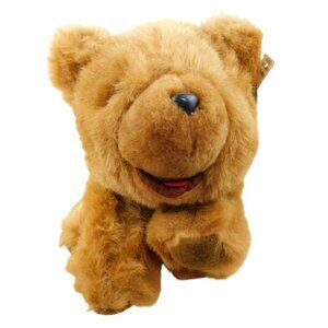 Vintage Gerber Foamy Soft Tan Plush Brown Teddy Bear w/ tag 14" Atlanta Novelty